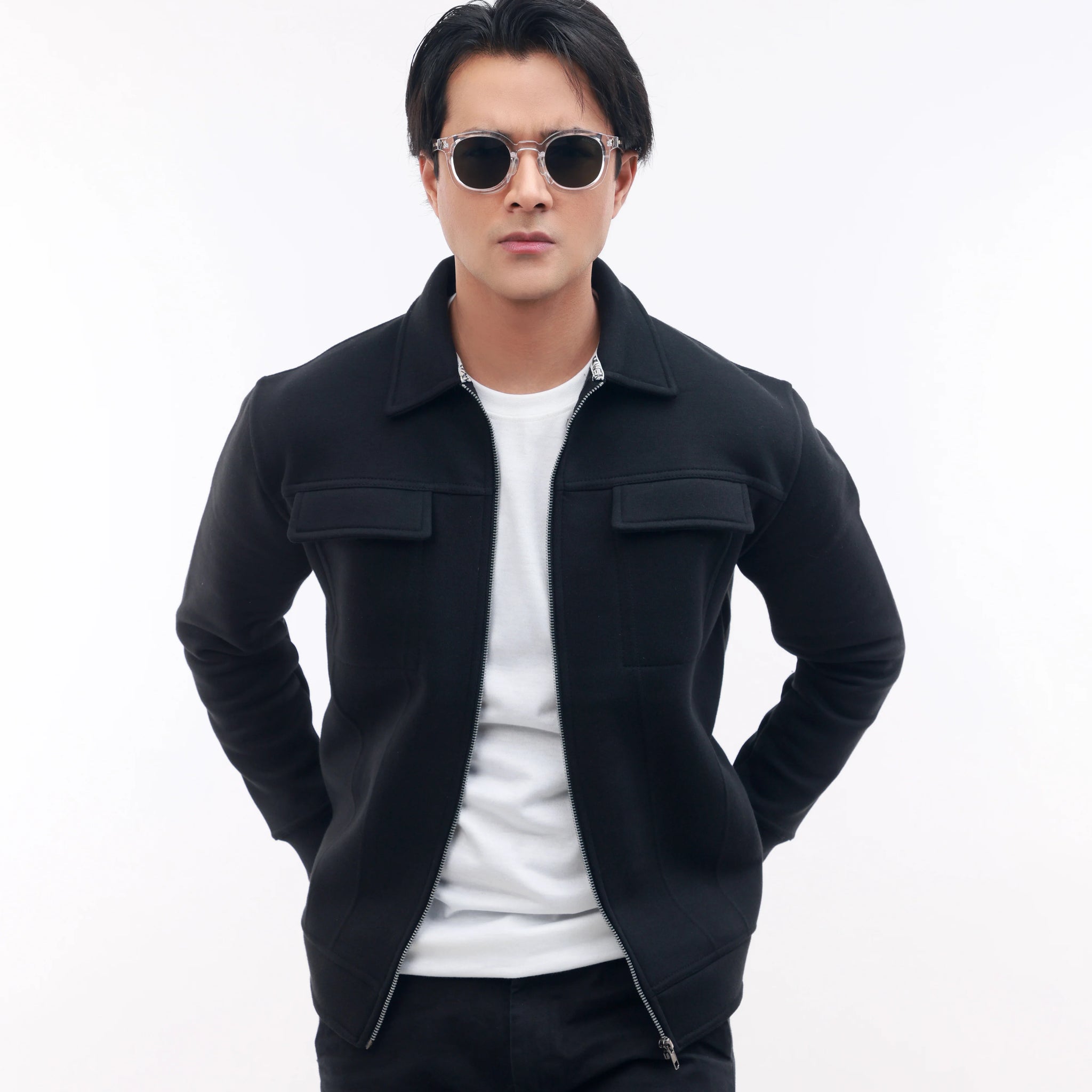 Flap Pocket Jacket - Black