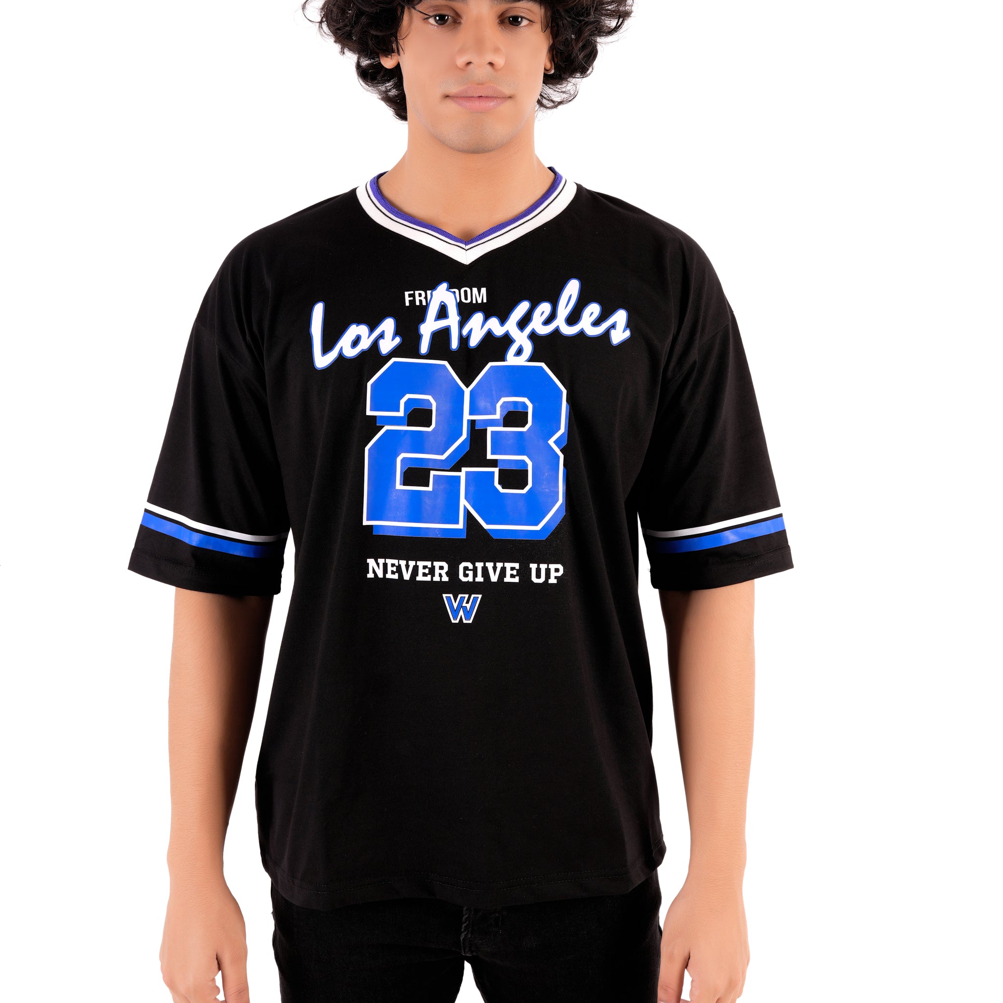 Los Angels V Neck Oversized T-Shirt