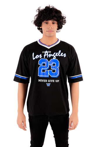 Los Angels V Neck Oversized T-Shirt