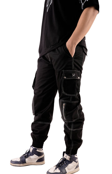 BLACK BAGGY FIT CARGO